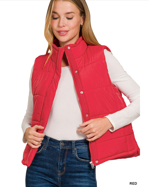 SLEEVELESS QUILTED VEST