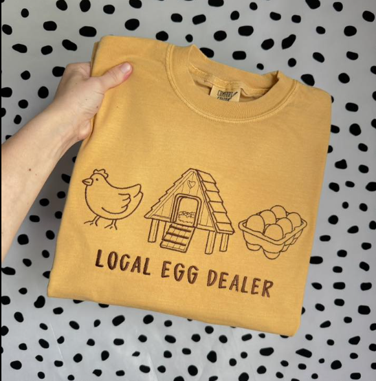 LOCAL EGG DEALER EMBROIDERED TEE