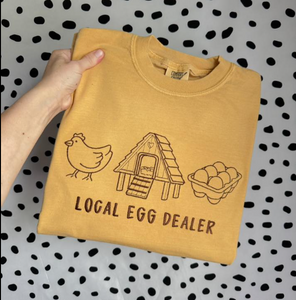 LOCAL EGG DEALER EMBROIDERED TEE