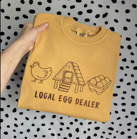 LOCAL EGG DEALER EMBROIDERED TEE