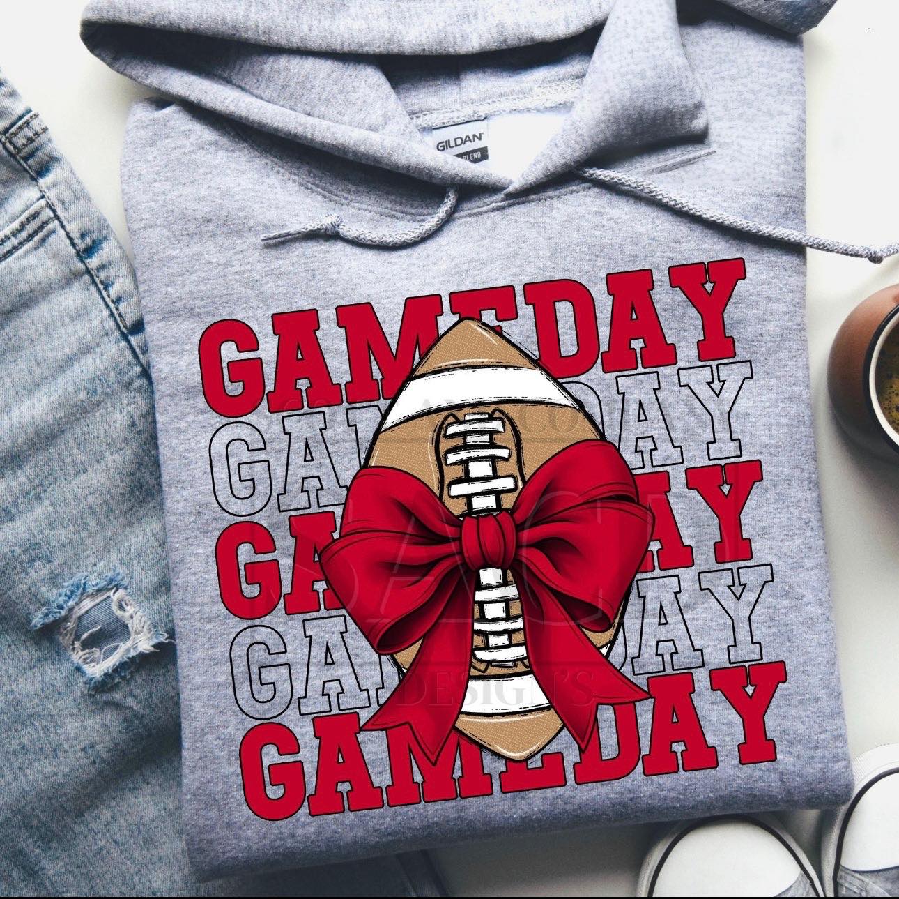 GAMEDAY FOOTBALL BOW HOODIE