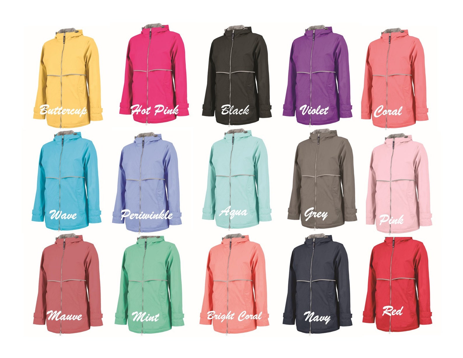 Charles River Full Zip Hooded Rain Jacket - Main Image