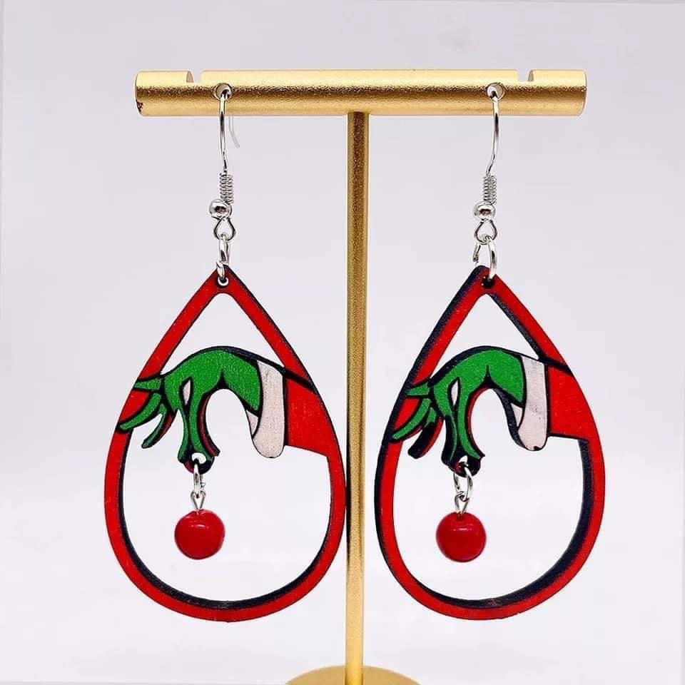 YOU’RE A MEAN ONE - CHRISTMAS EARRINGS