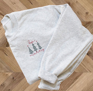 BE MERRY EMBROIDERED SWEATSHIRT