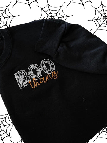 BOO THANG EMBROIDERED CREWNECK SWEATSHIRT