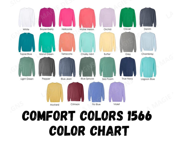 COMFORT COLOR WHIT EMBROIDERED SWEATSHIRT **FREE EMBROIDERY**