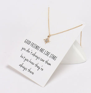 GOOD FRIENDS ARE LIKE STARS NECKLACE