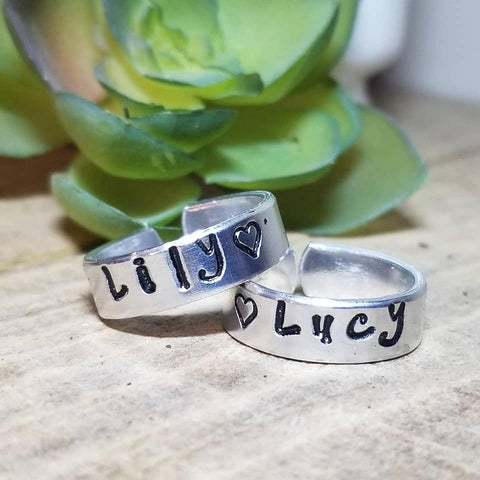 HAND STAMPED RINGS
