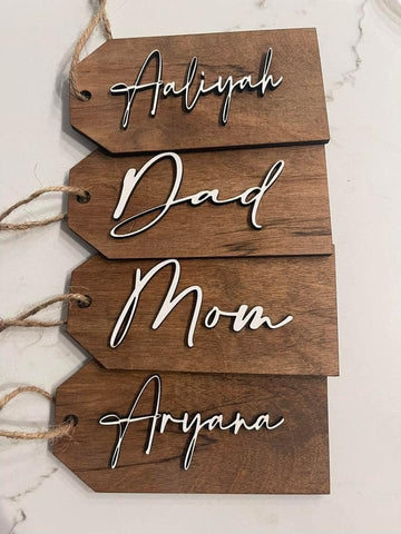 WOODEN STOCKING TAGS -