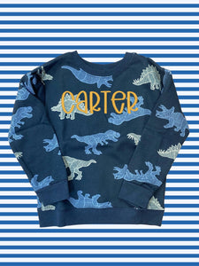 DINO EMBROIDERED TODDLER SWEATSHIRT