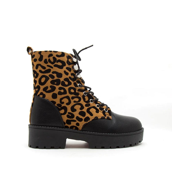 PATTERNED COMBAT BOOTS