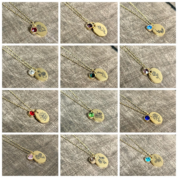 FLORAL BIRTH MONTH JEWELRY