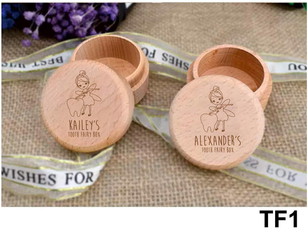 Etched Wooden Tooth Fairy Boxes