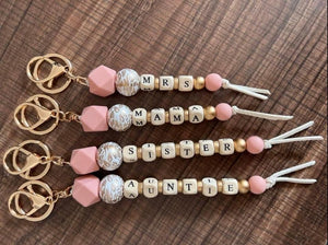 BEADED KEYCHAINS WITH FUN NAMES