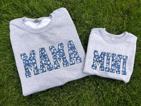 MAMA AND MINI MATCHING SWEATSHIRTS **CHOOSE COLOR OF FABRIC**