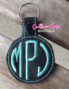 Embroidered Circle Keychains