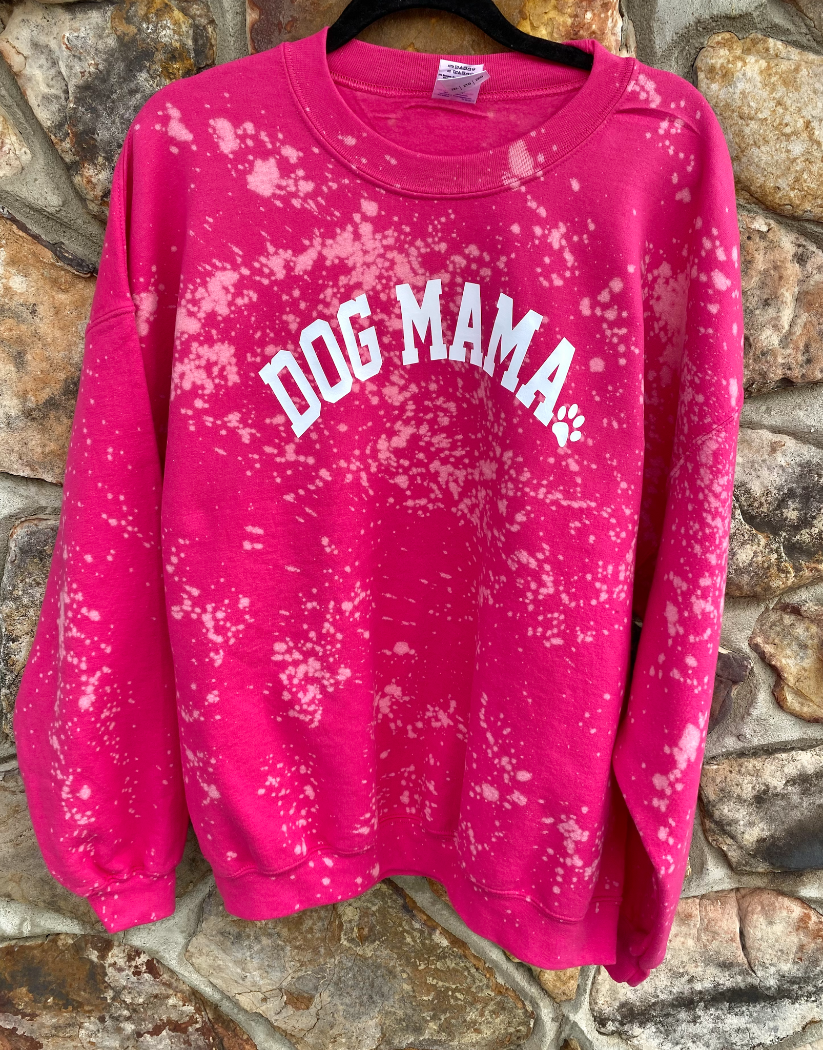 dog mama bleached sweatshirt