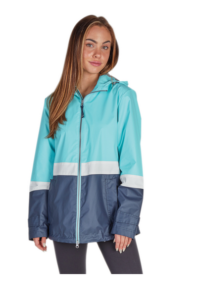 CHARLES RIVER COLOR BLOCK RAIN JACKET ** FREE EMBROIDERY