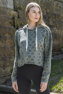 STARRY CROPPED HOODIE