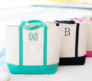 EVERYDAY TOTE - PICK YOUR COLOR - FREE EMBROIDERY