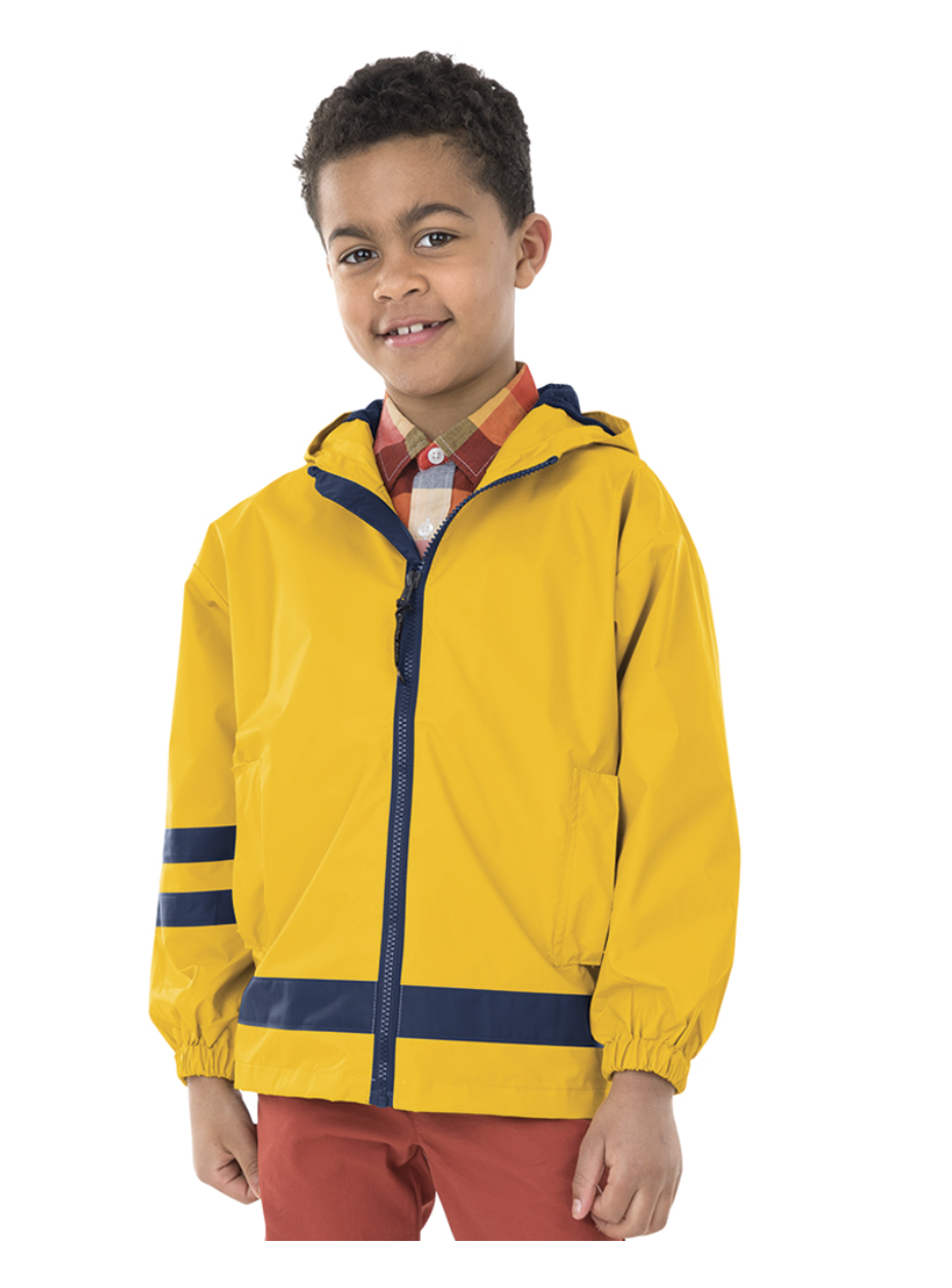 YOUTH FULL ZIP CHARLES RIVER RAIN JACKET ** FREE EMBROIDERY