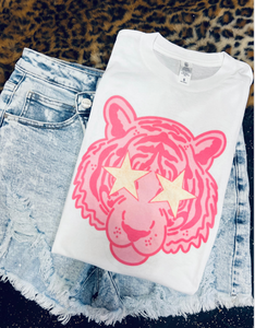 PRETTY PINK TIGER GRAPHIC TEE