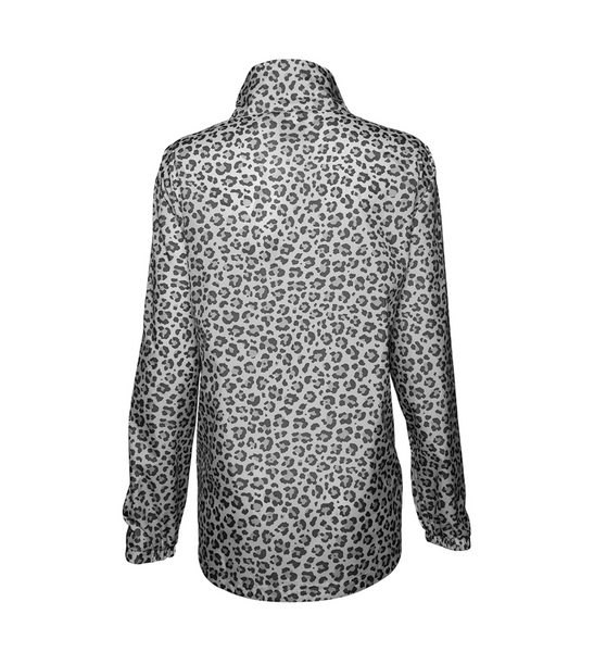 GREY LEOPARD CHARLES RIVER LIGHTWEIGHT PULLOVER *FREE EMBROIDERY*