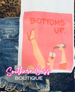 BOTTOMS UP GRAPHIC TEE
