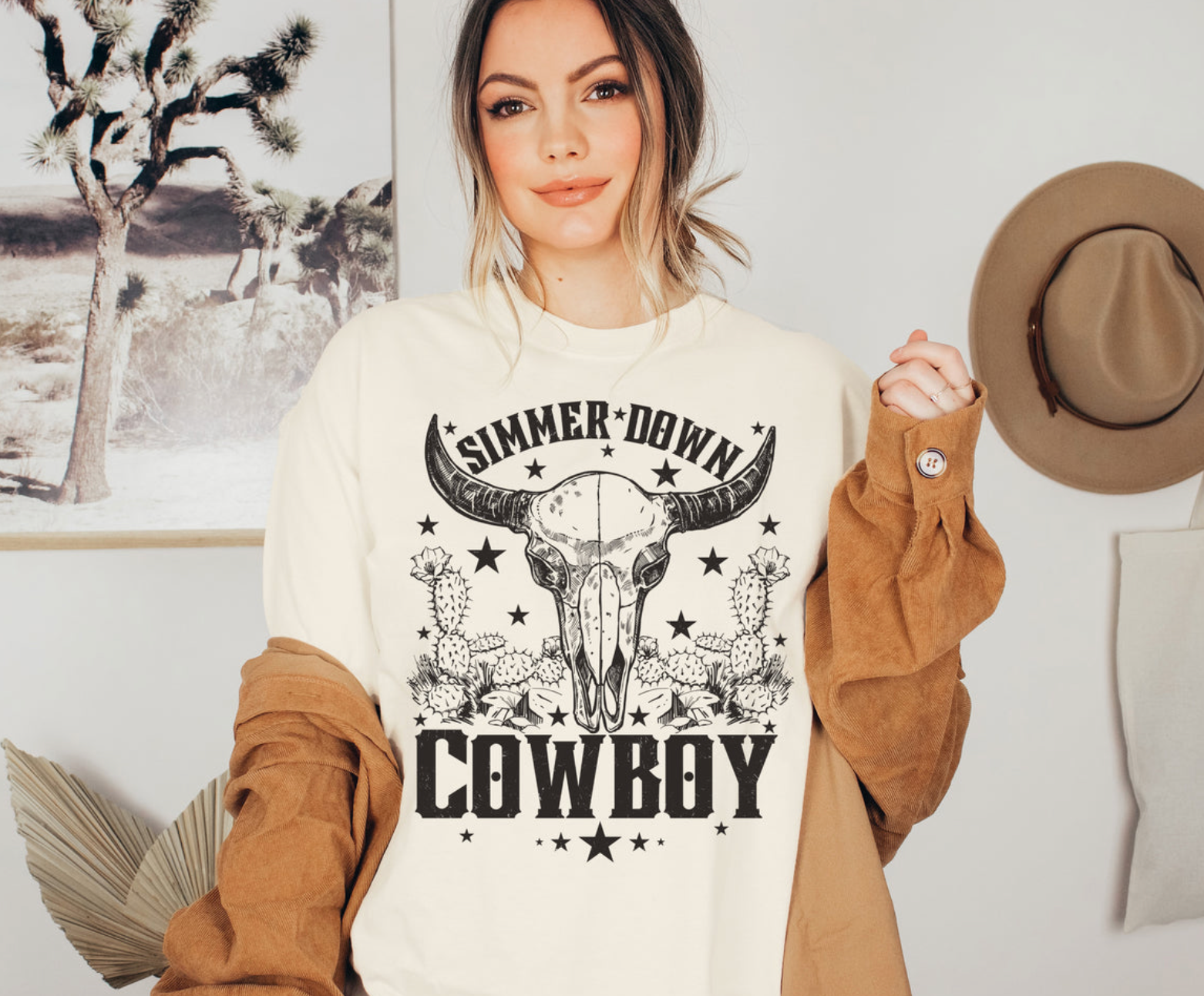 SIMMER DOWN COWBOY GRAPHIC TEE