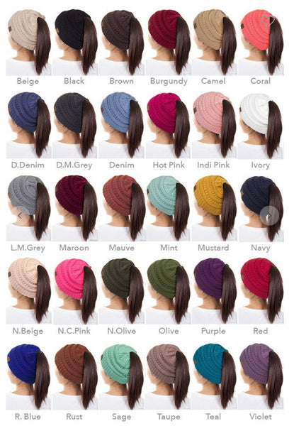 PONY TAIL CC BEANIES