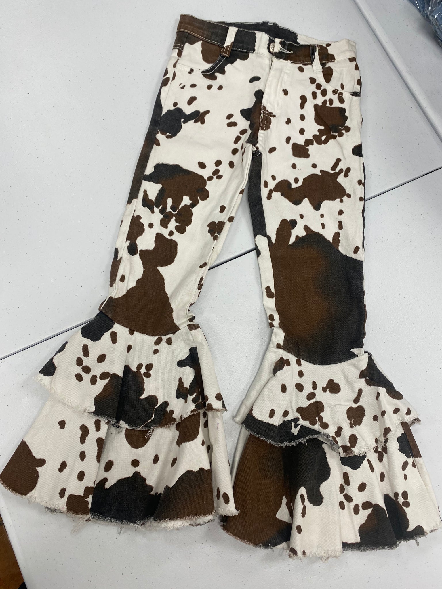 COW PRINT KID BELLES