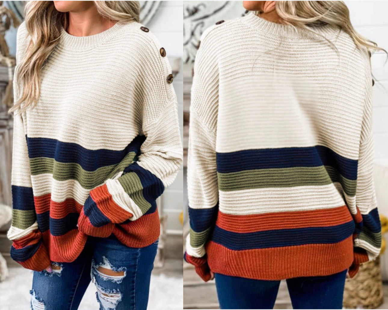 SOMETHING SPECIAL STRIPE SWEATER
