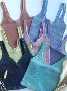SPRING FLING RIBBED TANKS